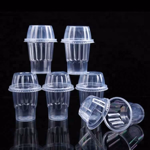 disposable glass with cap